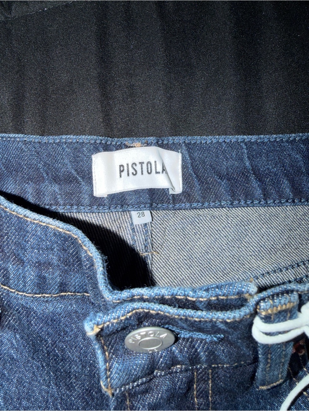 Pistola Dark Blue High-Rise Wide Leg Jeans - Picture 3 of 4
